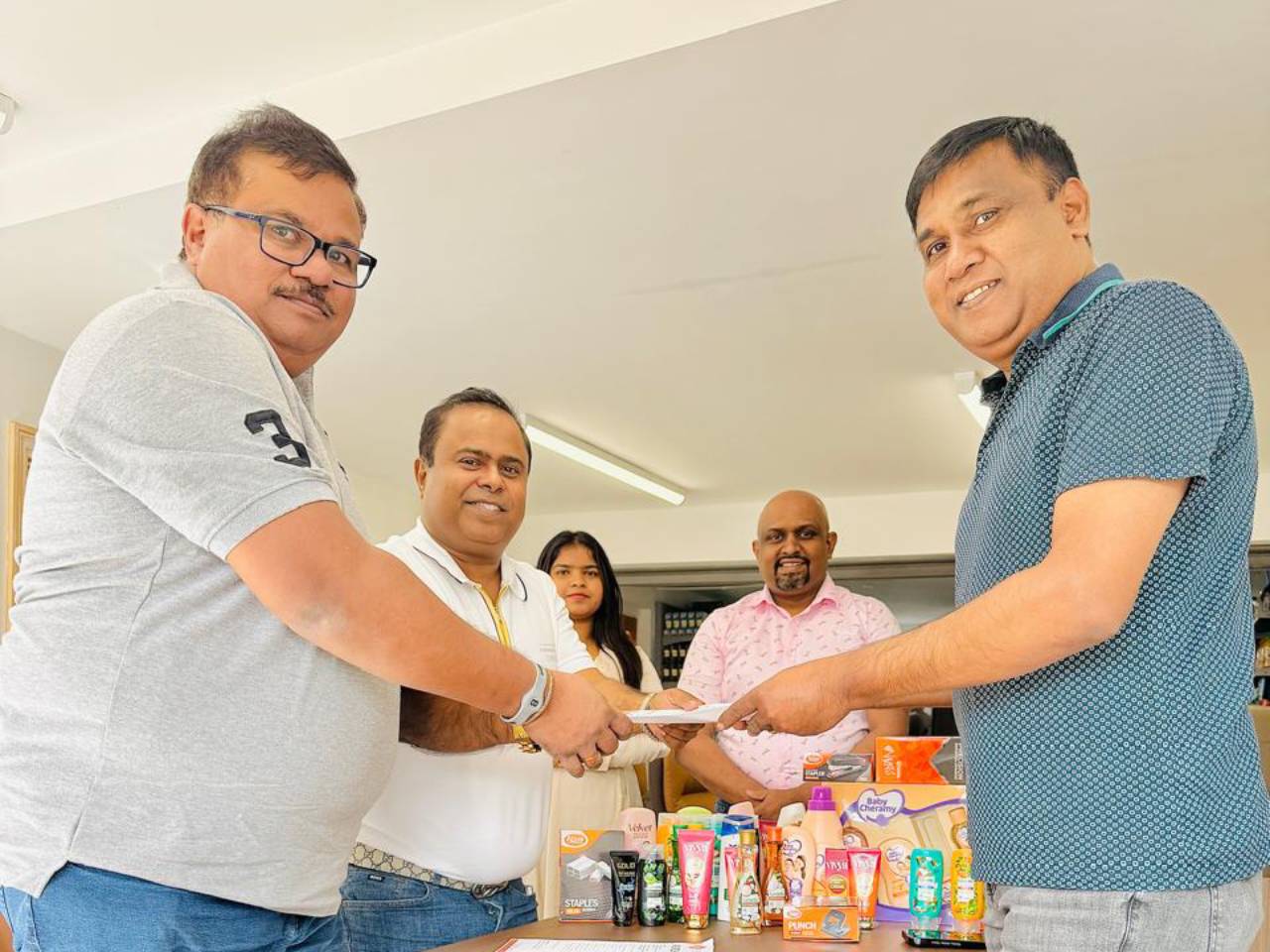 Product showcase in supermarket